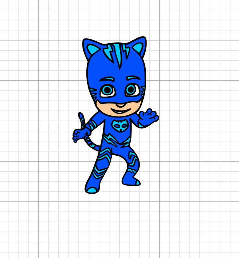 Download Catboy PJ Masks SVG File Grouped and Layered | Etsy