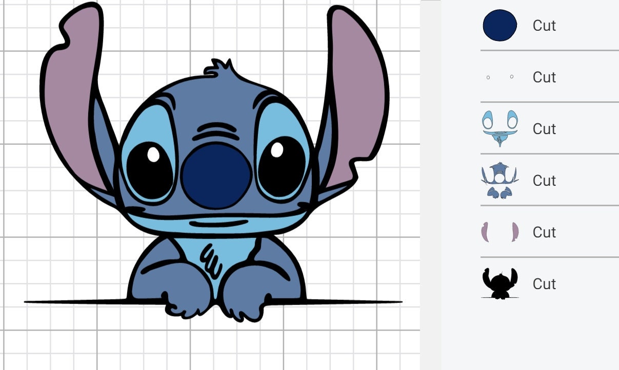 Download Stitch Lilo and Stitch SVG File Grouped and Layered | Etsy