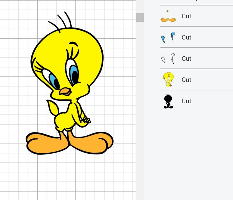 Download Tweety Bird SVG File Grouped and Layered | Etsy
