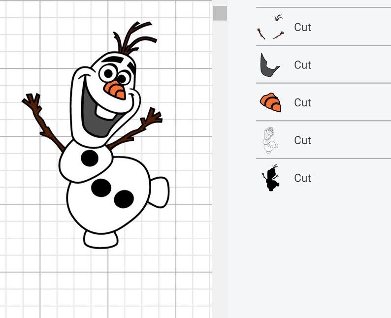 Download Olaf Frozen SVG File Grouped and Layered | Etsy
