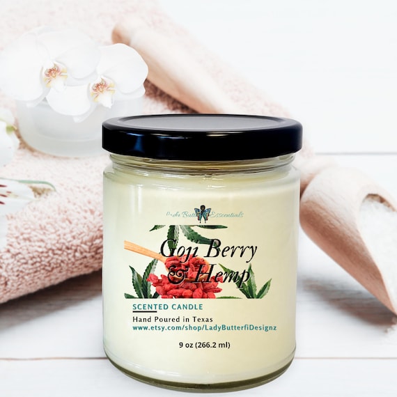Goji Berry and Hemp Candle; Limited Scent; Birthday Gift; Anniversary Gift; Christmas Gift; For Her; For Him; Home Decor