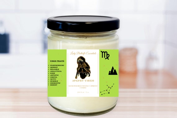 Virgo Zodiac Birthstone Candle; Choose Your Scent; Birthday Gift; Anniversary Gift; Christmas Gift; For Her; For Him; Home Decor
