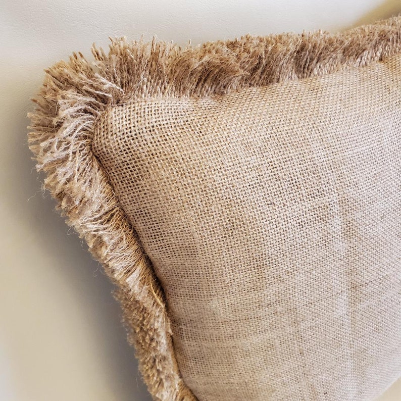 Burlap Trim Jute welt cord double welt brush fringe for Pillows Crafts