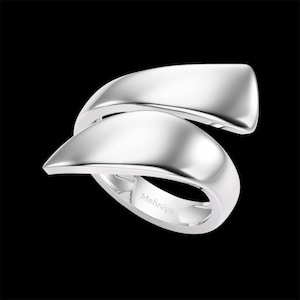 925 Sterling Silver Abstract Ring | Mehniya’s Chunky Silver Ring | Statement Silver Ring | Geometric Adjustable Ring | Unique Dainty Ring