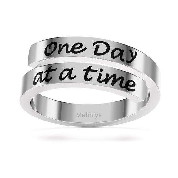 Bague Argent Sterling 925 Ajustable Pour Fille - Bijou Inspirant Encouragement Cadeau Famille