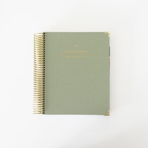 2025 Weekly Planner, 2025 Planner, Academic planner, Daily Planner, Planner with tabs, Personalized Planner, Emerald Linen