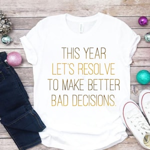 Metallic New Year Shirt, New Year&#39;s Eve Shirt, 2020 Shirt, New Year Shirt