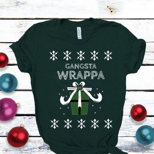 Gangsta Wrappa, Rap Gangster Christmas Shirt, Funny Christmas Shirt, Gift Wrappers Shirt