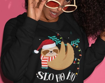 Équipe de course de paresseux Nous obtiendrons There-Sloth Ugly Christmas Sweatshirt