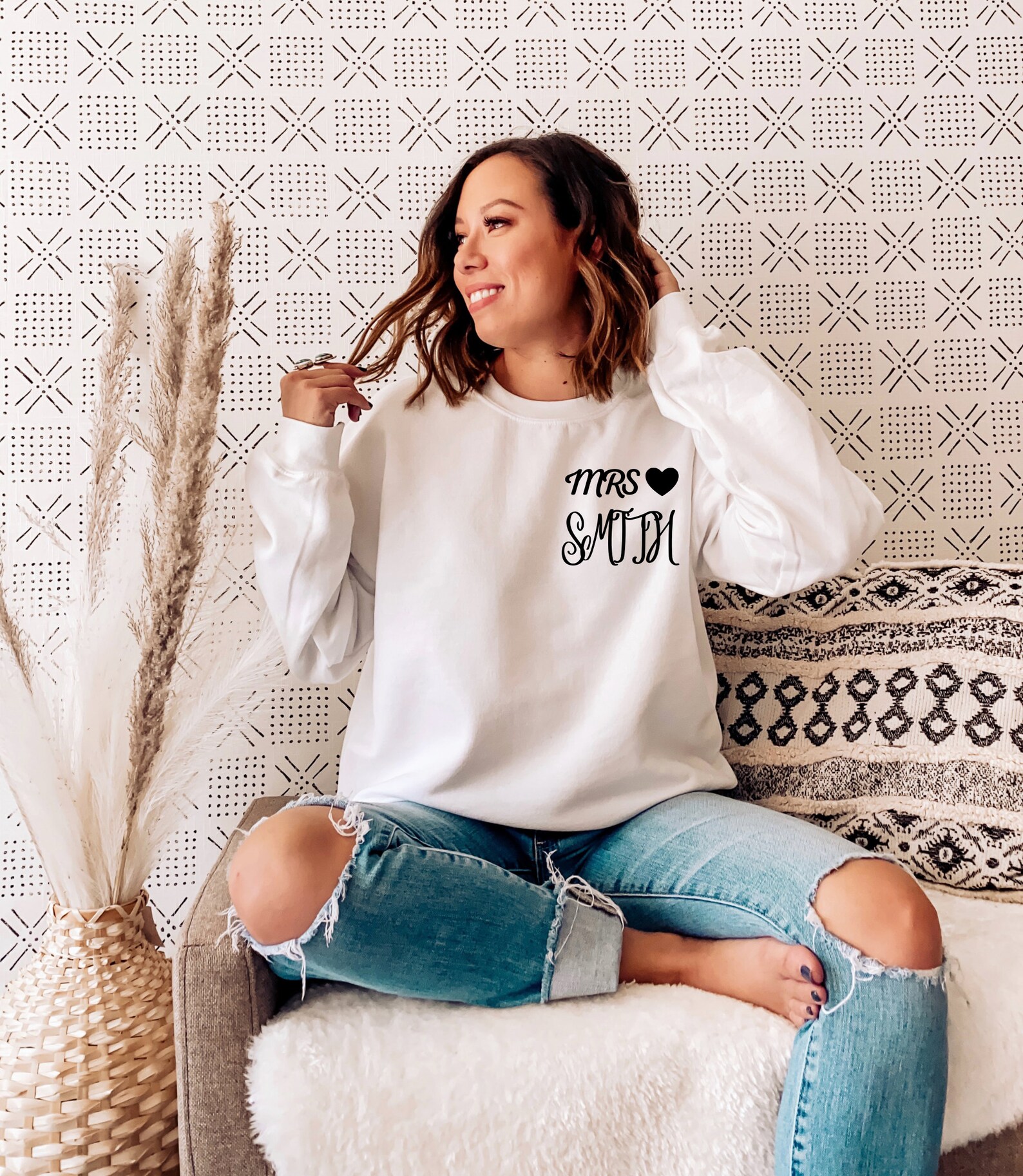 Embroidered Crewneck Custom Crewneck Crew Neck Sweatshirt Etsy