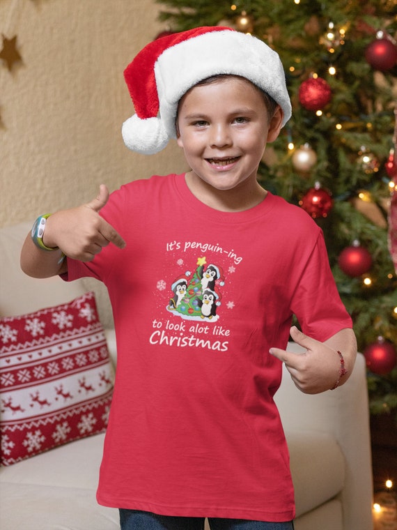Christmas Penguin Shirts For Kids Christmas Penguin Shirts For Kids
