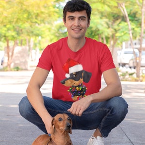 Christmas Shirt, Dacshund Christmas T-Shirt, Dog Lover Christmas Shirt, Dachshund Shirt, Christmas Shirt
