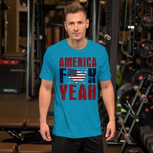Lustige USA Shirt, Amerika ficken ja vierten Juli Shirt, USA Karte Flagge Shirt, lustige Shirts für Männer, amerikanische Flagge Shirt, coole Aussage t