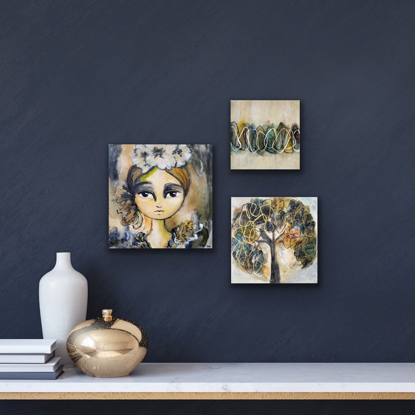 Perspectives Abstract Framed Painting Etsy