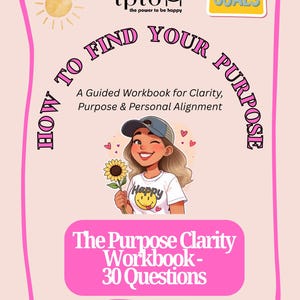 How to Find Your Purpose | 30 Questions to Get Unstuck | Self-Discovery Worksheets (PDF Download) image 2