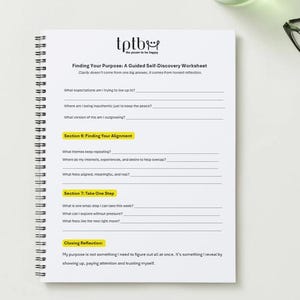 How to Find Your Purpose | 30 Questions to Get Unstuck | Self-Discovery Worksheets (PDF Download) image 7