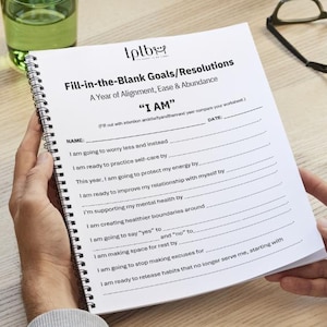 Intention Setting Workbook | Abundance & Self-Care Goals (PDF Pattern)| I Am Affirmations