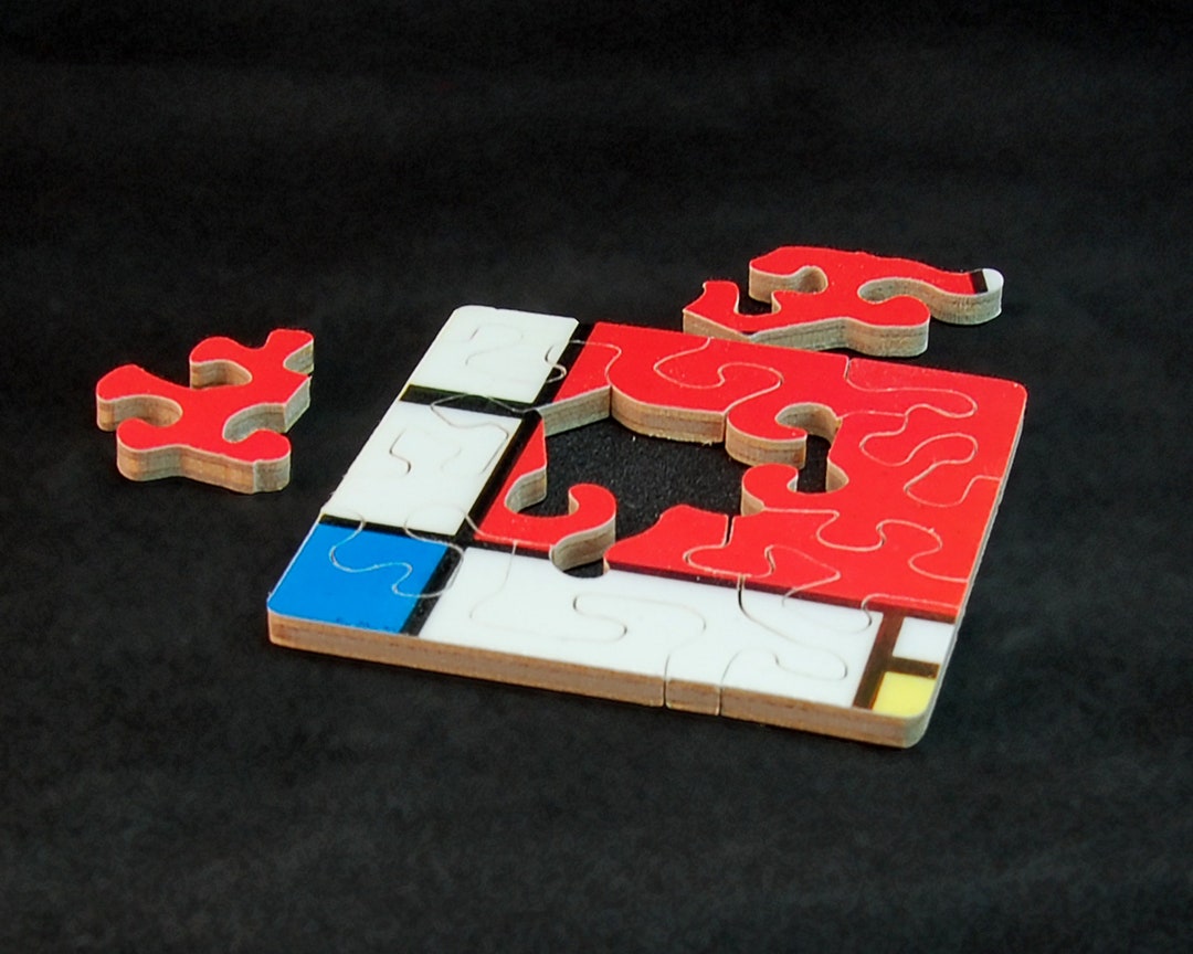 Mini Matchbox Puzzle Composition II by Piet Mondrian Etsy
