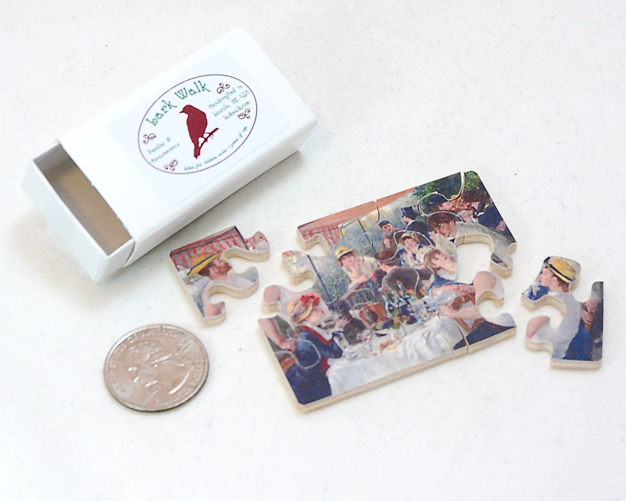 Mini Matchbox Puzzle Luncheon of the Boating Party by Etsy