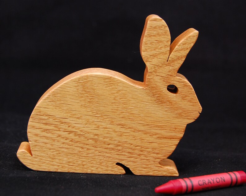 Wooden Bunny Toy.toy Wood Rabbit handmade Hand Cut With Etsy