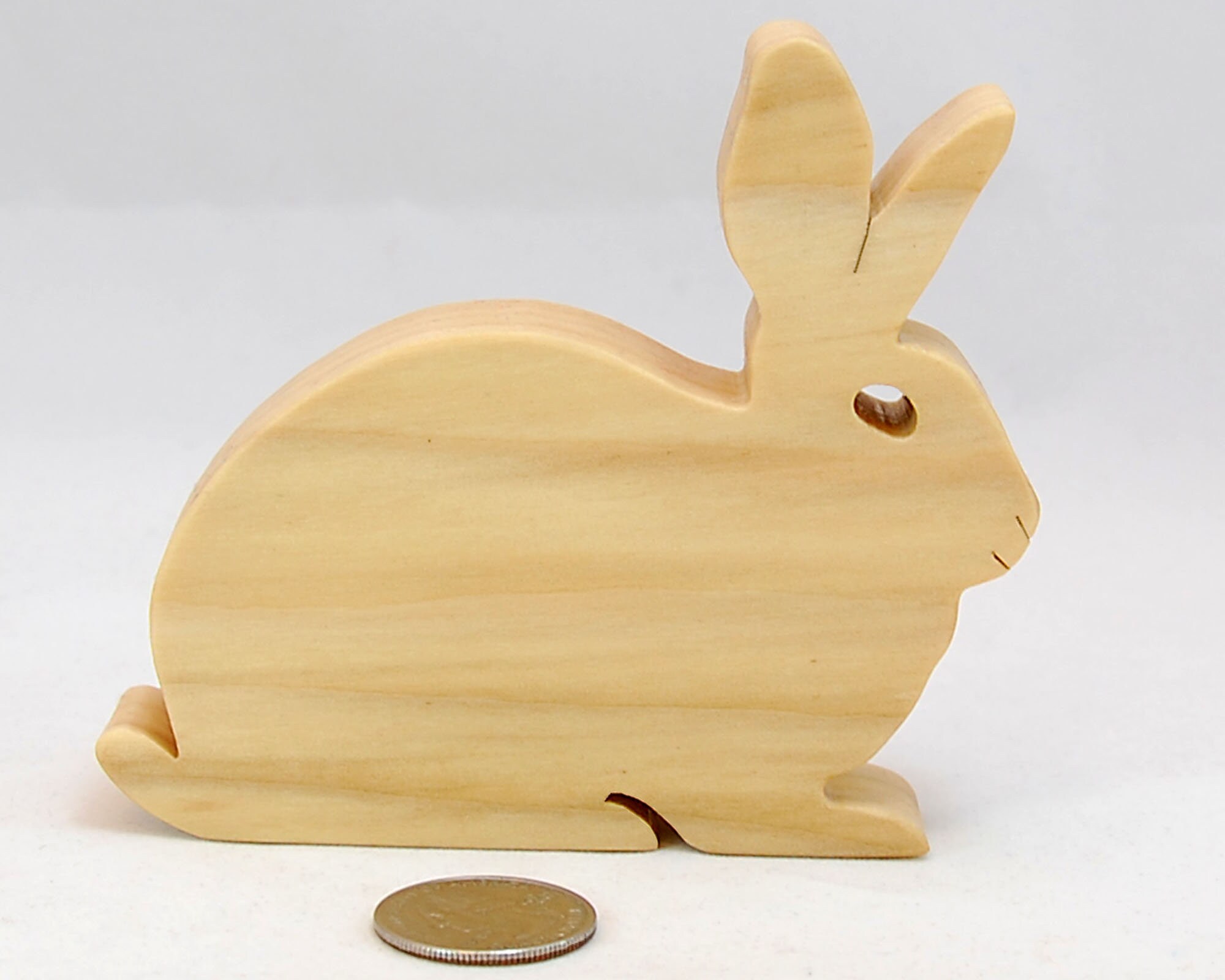 Wooden Bunny Toy.toy Wood Rabbit handmade Hand Cut With Etsy