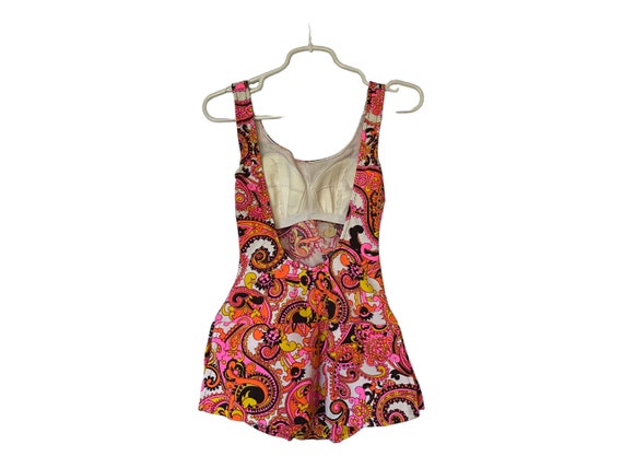 Vintage Swimsuit psychedelic Paisley 1960’s One P… - image 2