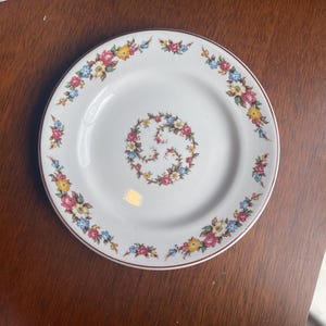 Vintage Grindley England York Pattern Small Plate Hercules Vitrified China | floral edge | rare