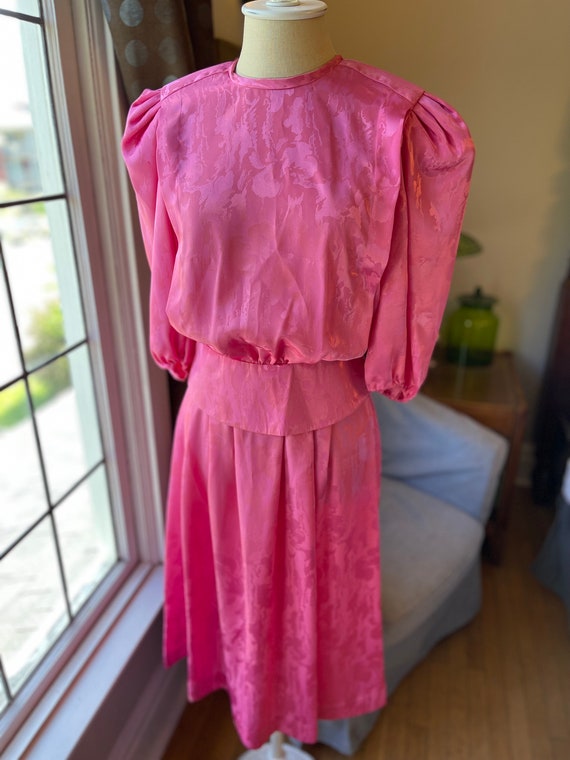 Vintage Dress | 1980’s  | Pink | Golden Girls Pepl