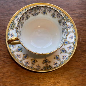Vintage teacup | Haviland France | Limoges | White Blue | Mismatched China | Baby Bridal Shower Ladies luncheon Tea Party