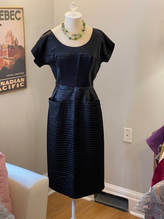 Vintage Dress | 1950’s Black Dress | Event LBD | F