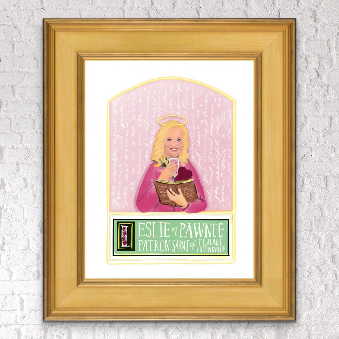 Leslie of Pawnee Patron Saint of Female Friendship 8x10 Etsy