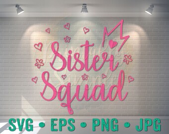 Sister Squad SVG Clipart Plik Cięty