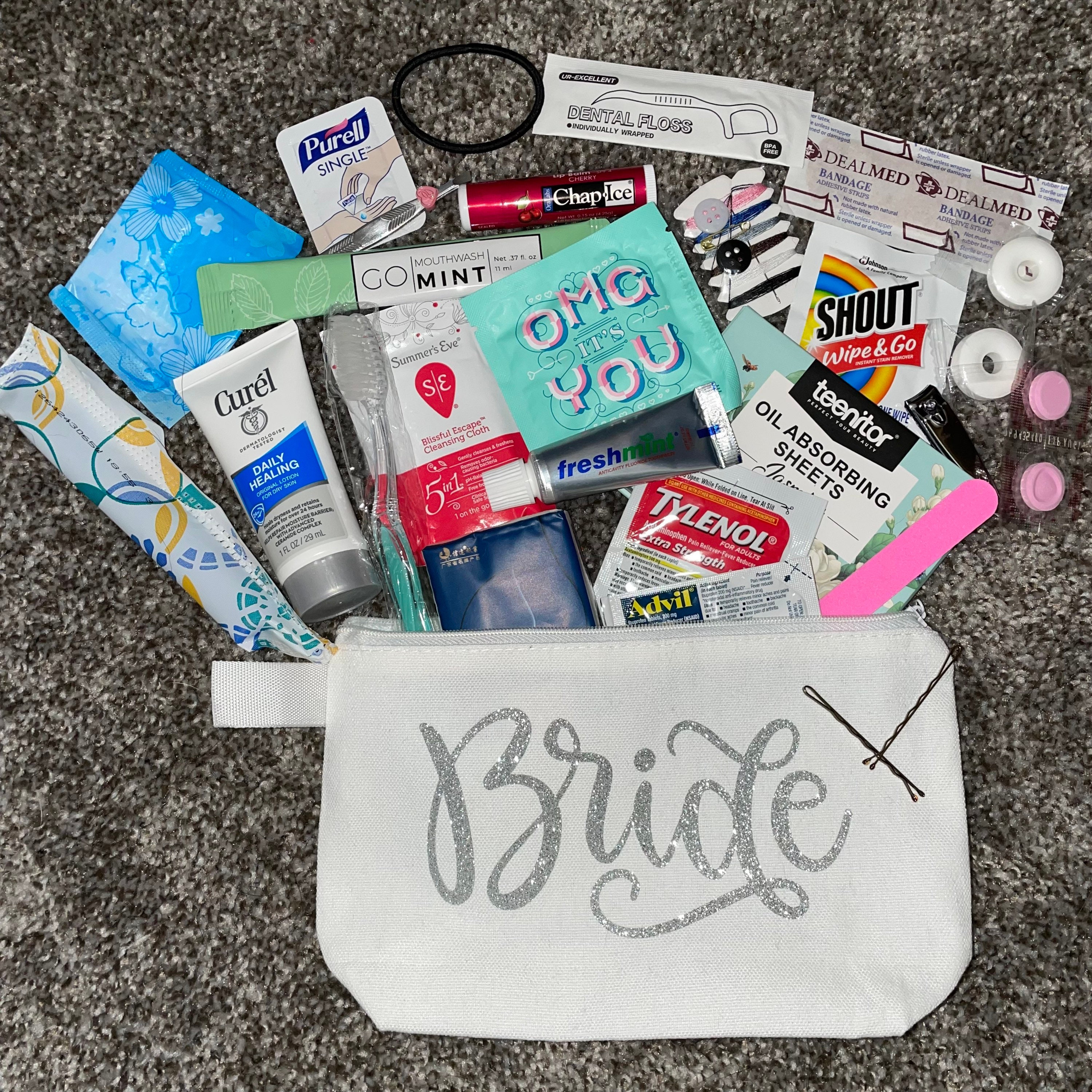 Bridal Emergency Kit Custom Black Kit Bride Survival Kit Wedding Emergency  Kit Bridal Shower Gift Gift for Bride Medium Black Bag 