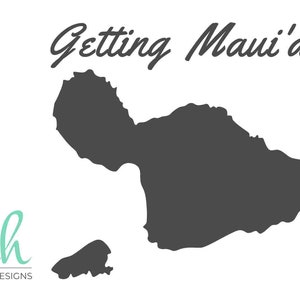 Obtendo arquivo SVG do Maui'd Hawaii para o Cricut Design Space | Clip Art de salvar a data do casamento | Uso pessoal/uso comercial limitado
