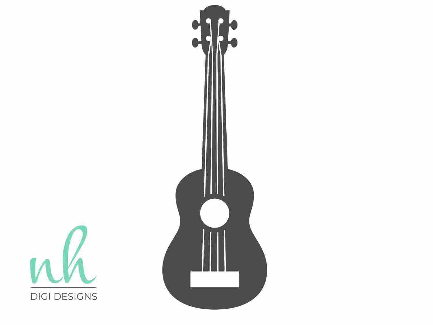 Ukulele SVG File for Cricut Design Space Hawaiian Inspired Clip Art for