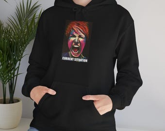 Enough! Graphic Art Hoodie | Reclaiming Self-Worth Empowerment Apparel | Fine Art Drawing Streetwear by Marie Corfield