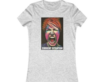 Enough! Graphic Art Women's Tee | Reclaiming Self-Worth Empowerment Apparel | Fine Art Drawing Streetwear by Marie Corfield