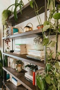 Industrial Style Bookcase, Industrial Pipe Rustic Shelving Unit, Living Room Office Bookshelf