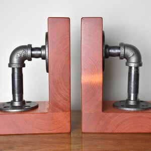 Industrial Rustic Bookends Set of 2 Heavy Wood Bookends With | Etsy