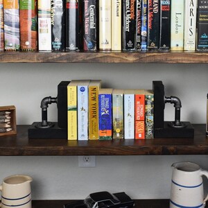 Industrial Rustic Bookends Set of 2 Heavy Wood Bookends With | Etsy