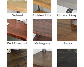 Industrial Iron Pipe Wall Shelf, Wood Shelf With Black Iron Pipe