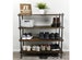 Industrial Style Shoe Rack, Entryway Shoe Storage, Rustic Shoe Bench Organizer 