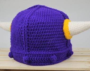 Purple Viking hat, crochet viking hat, viking helmet, baby viking hat, purple horned hat, hat with horns, photo prop, crochet baby hat