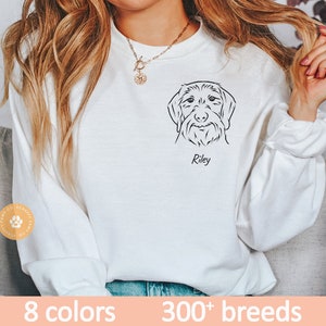 Custom German Wirehaired Pointer crewneck sweater personalized dog sweatshirt German Wirehaired Pointer dog gift for dog mom gift dog shirt