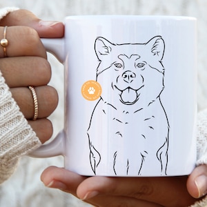 Akita Mug dog mom gift for her dog mum gifts pet portrait dog dad Japanese Akita Inu owner coffee mug dog print dog lover gift dog décor cup