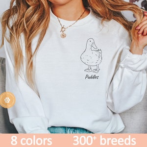 Custom Duck crewneck sweater personalized Duck sweatshirt gift for Duck mom gifts Duck owner mama tee shirt t-shirt farm print pet portrait