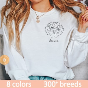 Custom Portuguese Water Dog crewneck sweater personalized dog sweatshirt Portuguese Water Dog gift dog gift for dog mom gifts dog shirt face