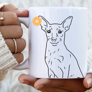 Miniature Pinscher gift mug dog mom gift for her Minpin dog mum gifts pet portrait Min Pin dog dad Miniature Pinscher mom dog print décor
