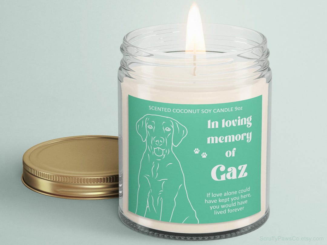 Springador Memorial Gift, Personalized Dog Candle, Custom Pet Loss ...