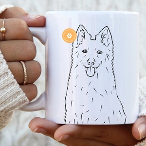 Weißer Schweizer Schäferhund Geschenk Becher Hund Mama Geschenk für ihren Hund Mama Geschenke Haustier Portrait Hund Papa Weißer Schweizer Schäferhund Mama Hundebesitzer Weißer Schäferhund